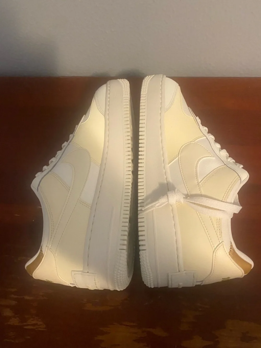 Nike Low-Top Sneakers — Cream & White AF1 Shadow Nike Air Force 1